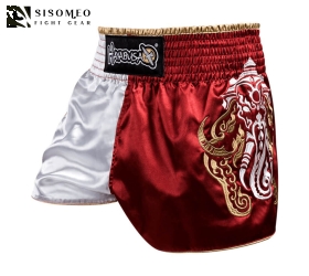 QUẦN MUAYTHAI HAYABUSA WISDOM RED/WHITE