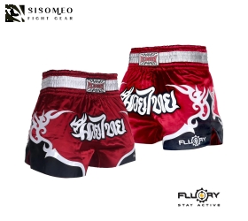 QUẦN FLUORY MUAY THAI SHORTS - MTSF53 RED