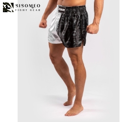 QUẦN VENUM MUAY SHORT LOGO WHITE/BLACK