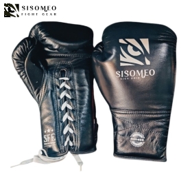 GĂNG SSM LACE UP BOXING GLOVES BLACK