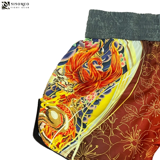 NAMAZU Muay Thai Short - TBSN27 Vermillion Bird