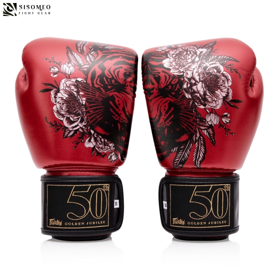 Găng BGV Fairtex Golden Jubilee Metallic Red Boxing Gloves