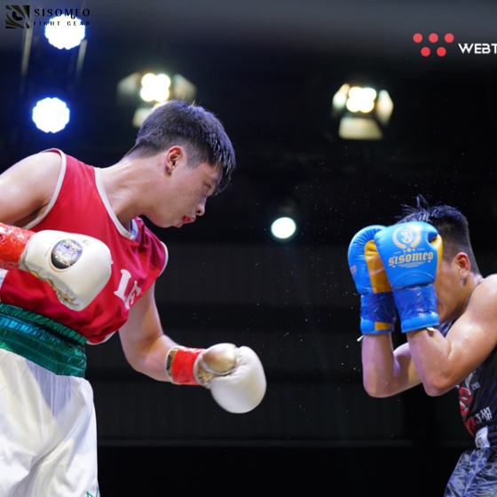 GĂNG SSM LACE UP BOXING GLOVES BLUE/YELLOW