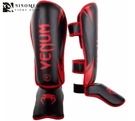 Giáp Chân Venum Challenger Standup Shin Guards Đen/Đỏ