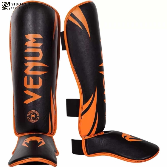 Giáp Chân Venum Challenger Standup Shin Guards Đen/Cam