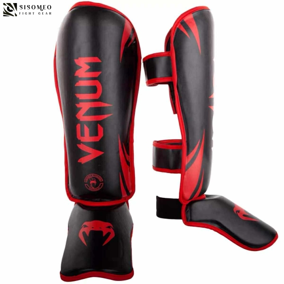 Giáp Chân Venum Challenger Standup Shin Guards Đen/Đỏ